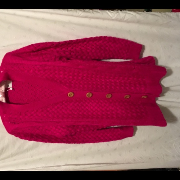 Hot Pink Oversized Knit Sweater. - Picture 3 of 4